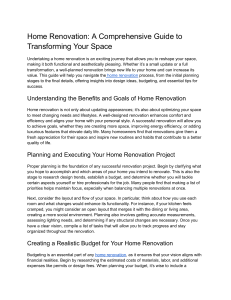 Home Renovation  A Comprehensive Guide to Transforming Your Space (1)