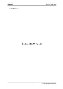 Electronique PHY122