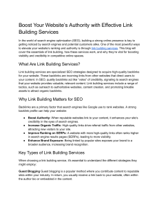 Boost Your Website’s Link Building Services