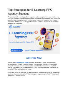 Top Strategies for E-Learning PPC Agency Success