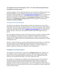 AI-Enhanced Growth Strategies How AI is Revolutionizing Business Scalability and Innovation