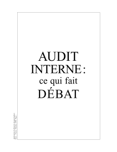 Audit interne Ce qui fait debat