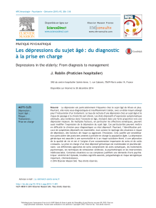 Les dépressions du sujet âgé