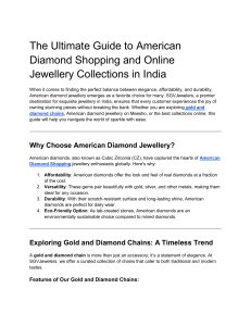 The Ultimate Guide to American Diamond Shopping and Online Jewellery Collections in India