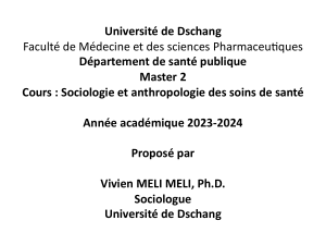 Socio anthropo des soins de santé santé publique 5 UDs 2023-24