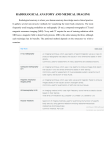 RADIOLOGICAL ANATOMY AND MEDICAL IMAGING