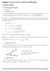 Chapitre 1. Calcul Vectoriel et Différentiels Isig