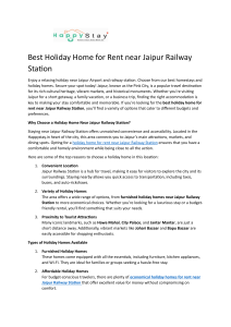 Best Holiday Home for Rent near Jaipur Railway Station