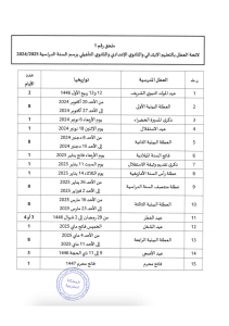 لائحة-العطل-المدرسية-2024-2025