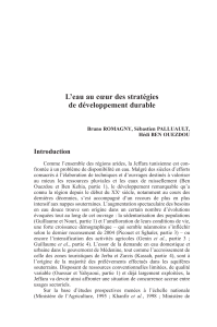 L'eau au coeur des stratégies de développement durable
