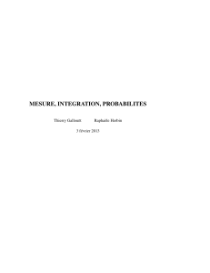 mesure, integration, probablilités