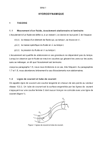 Cours d'Hydrodynamique : Fluides, Écoulement, Bernoulli