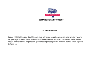 dommaine de saint robert rapport