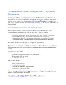 Comprehensive Air Conditioning Services in Singapore by Airconman