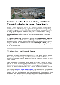 Manta oceanfront retreats