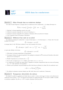 TD Ondes électromagnétiques dans les conducteurs MP* MPI*