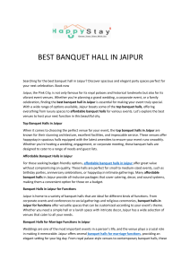 BEST BANQUET HALL IN JAIPUR