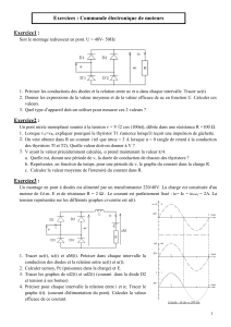 Exercices : Commande électronique de moteurs