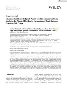 The Scientific World Journal - 2024 - Valentin - Ethnomedical Knowledge of Plants Used in Nonconventional Medicine for