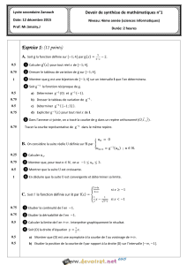 Devoir de Synthèse N°1 - Math - Bac Informatique (2015-2016) Mr Smairy Jounaidi