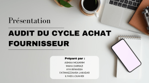 Audit du Cycle Achat Fournisseur 1733239024