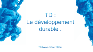 TD Le developpement durable