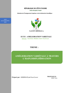 Amelioration varietale 11