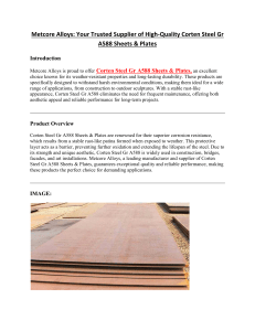 Corten Steel Gr A588 Sheets & Plates