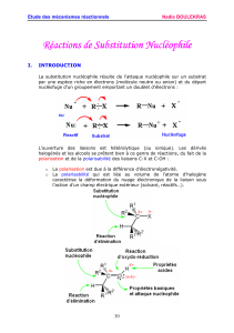 Etude des mecanismes reactionnels Nadia