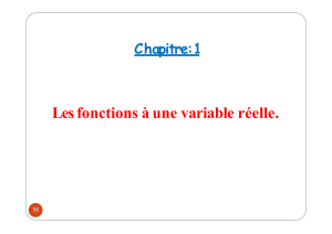 Fonctions d'une variable r&eacute;elle : Chapitre de manuel