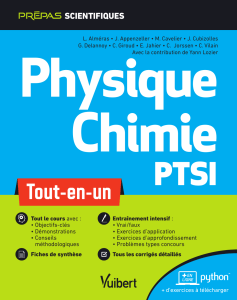 Manuel Physique Chimie PTSI