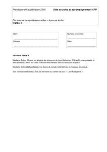 Examen d'assistant en soins AFP : Connaissances sur Alzheimer