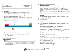 Cours - Math - Barycentre - 2ème Sciences (2020-2021) Mr Ayadi Mondher