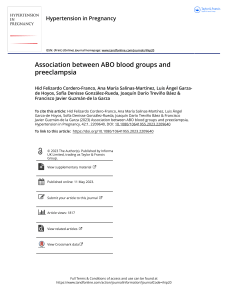 Association between ABO blood groups and preeclampsia