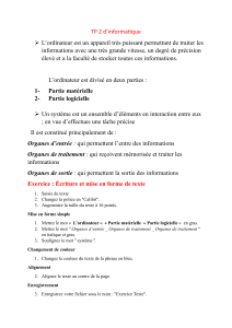 Exercice Informatique : Mise en Forme de Texte