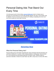 Personal Dating Ads That Stand Out Every Time