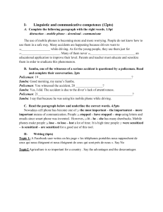 Linguistic and communicative competence