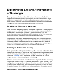 Exploring the Life and Achievements of Susan Iger