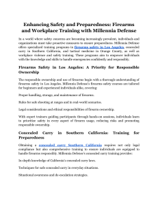 Enhancing Safety and Preparedness  Firearms and Workplace Training with Millennia Defense