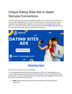 Unique Dating Sites Ads to Spark Genuine Connections