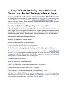 Preparedness and Safety  Essential Active Shooter and Tactical Training in Inland Empire