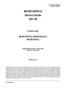 MC9S12DP512 DataSheet