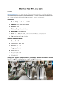 Stainless Steel 304L Strip Coils Manufacturers in India