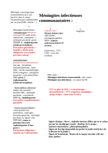 Méningites infectieuses : Types, symptômes et traitements