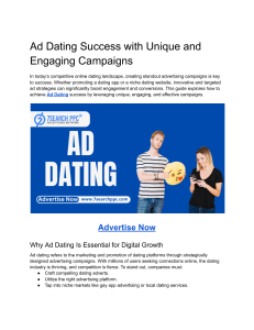 Ad Dating Success with Unique and Engaging Campaigns