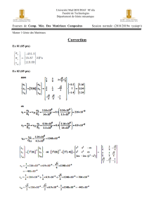 Examen corrigé: Mécanique des Matériaux Composites