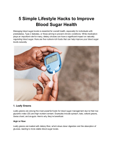 5 Simple Lifestyle Hacks to Improve Blood Sugar Health