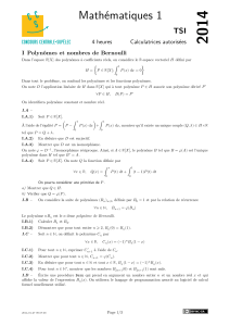 CentraleSupélec 2014 TSI Mathématiques 1 e