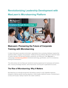 Revolutionizing Leadership Development with MaxLearn’s Microlearning Platform