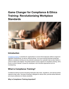 compliance course for employes